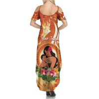 Personalised Tonga Mother's Day Summer Maxi Dress I Love You Mom