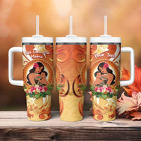 Personalised Tonga Mother's Day Tumbler With Handle I Love You Mom