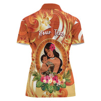 Personalised Tonga Mother's Day Women Polo Shirt I Love You Mom