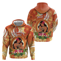 Personalised Tonga Mother's Day Zip Hoodie I Love You Mom DT04 - Polynesian Pride