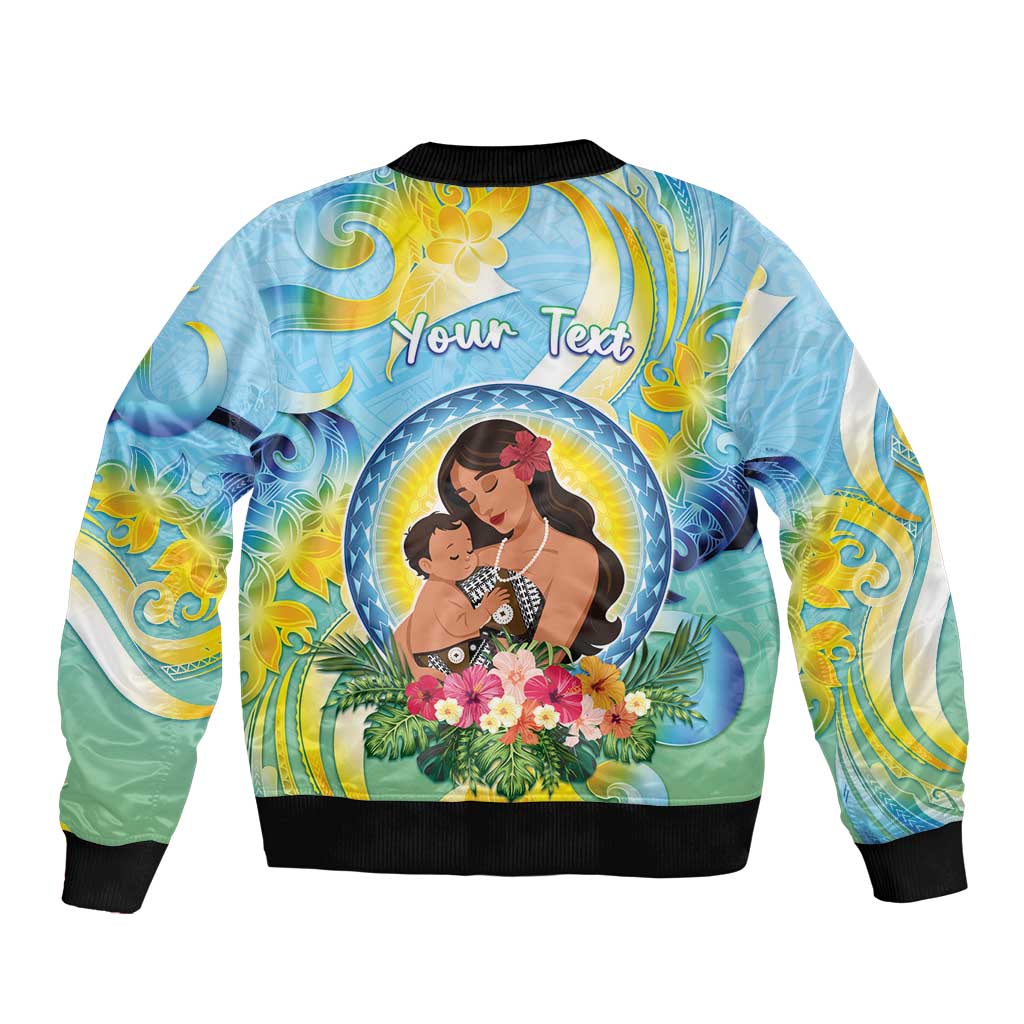 Personalised Fiji Mother's Day Bomber Jacket I Love You Mom DT04 - Polynesian Pride