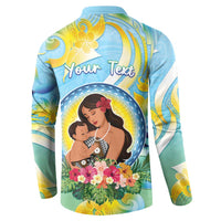 Personalised Fiji Mother's Day Button Sweatshirt I Love You Mom DT04 - Polynesian Pride