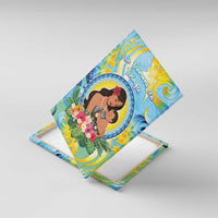 Fiji Mother's Day Canvas Wall Art I Love You Mom DT04 With Frame Blue - Polynesian Pride