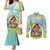 Personalised Fiji Mother's Day Couples Matching Mermaid Dress and Long Sleeve Button Shirt I Love You Mom