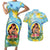 Personalised Fiji Mother's Day Couples Matching Short Sleeve Bodycon Dress and Hawaiian Shirt I Love You Mom