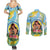 Personalised Fiji Mother's Day Couples Matching Summer Maxi Dress and Long Sleeve Button Shirt I Love You Mom
