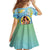 Personalised Fiji Mother's Day Family Matching Off The Shoulder Long Sleeve Dress and Hawaiian Shirt I Love You Mom