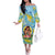 Personalised Fiji Mother's Day Family Matching Off The Shoulder Long Sleeve Dress and Hawaiian Shirt I Love You Mom