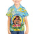Personalised Fiji Mother's Day Family Matching Off The Shoulder Long Sleeve Dress and Hawaiian Shirt I Love You Mom