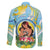 Personalised Fiji Mother's Day Family Matching Short Sleeve Bodycon Dress and Hawaiian Shirt I Love You Mom