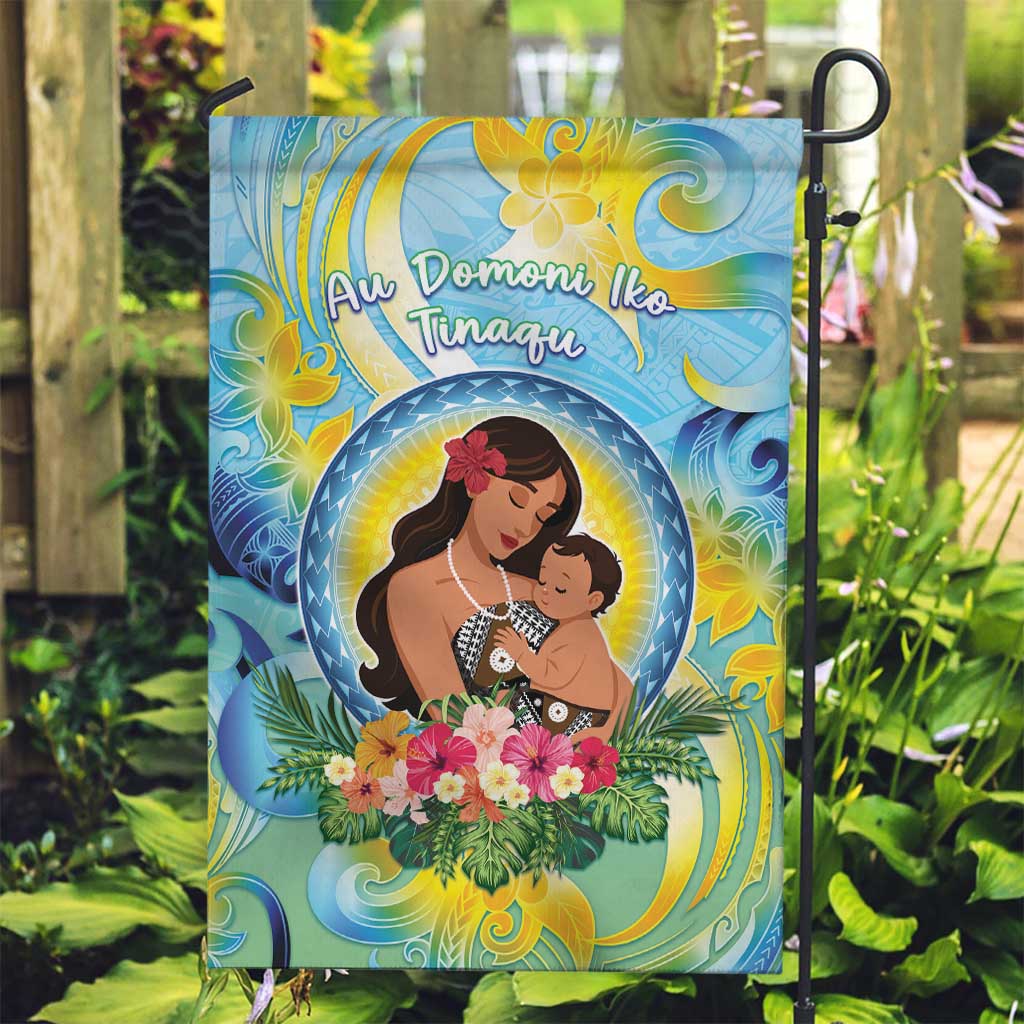 Fiji Mother's Day Garden Flag I Love You Mom DT04 Garden Flag Blue - Polynesian Pride