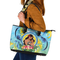 Fiji Mother's Day Leather Tote Bag I Love You Mom