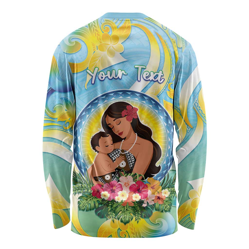 Personalised Fiji Mother's Day Long Sleeve Shirt I Love You Mom DT04 - Polynesian Pride