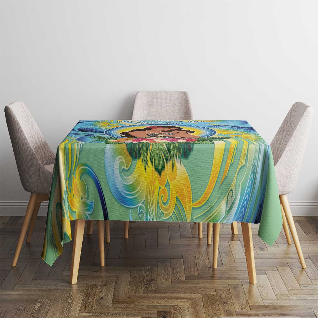 Fiji Mother's Day Tablecloth I Love You Mom