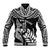 Custom New Zealand Rugby Baseball Jacket Silver Fern Maori Pattern