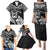 Custom New Zealand Rugby Family Matching Puletasi and Hawaiian Shirt Silver Fern Maori Pattern