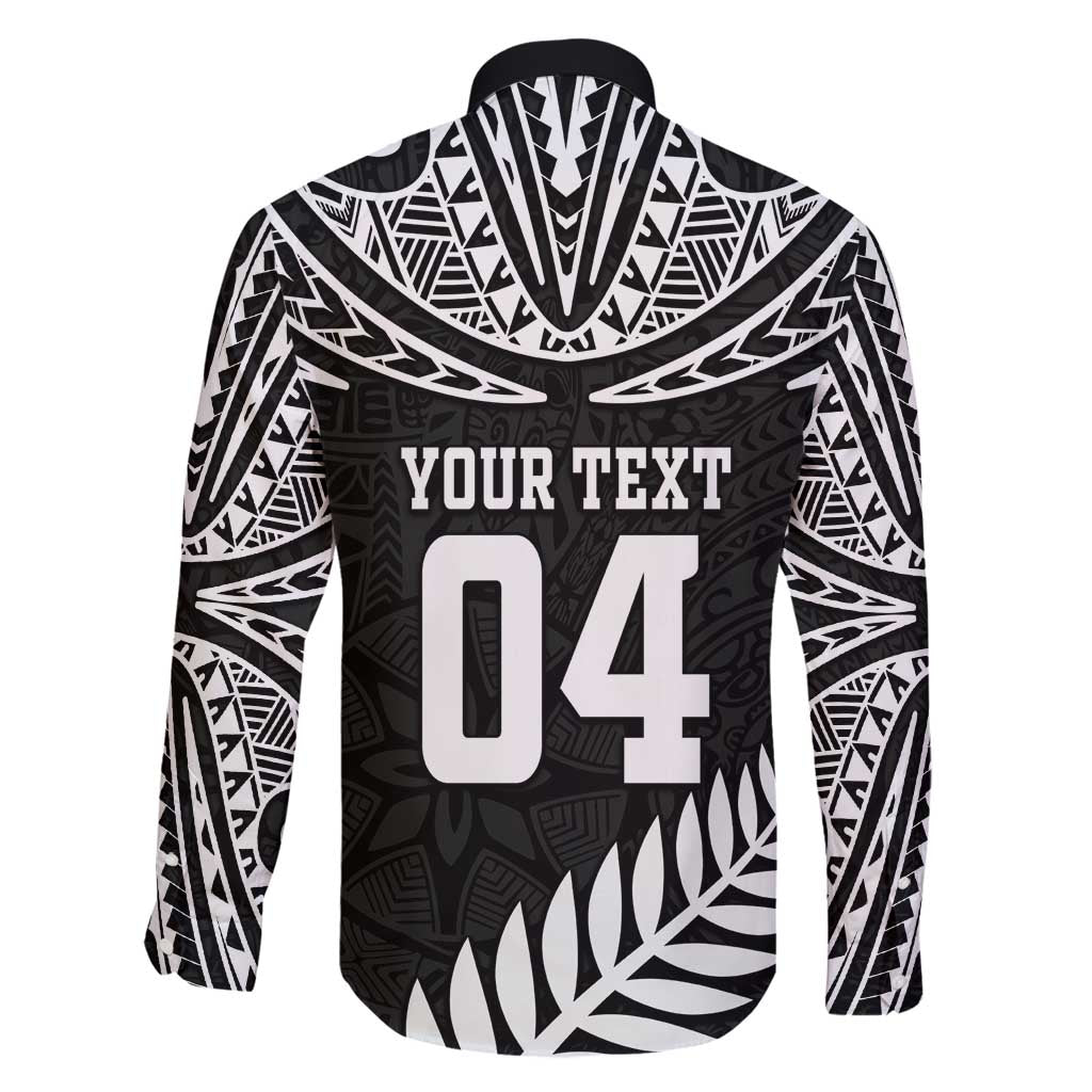 Custom New Zealand Rugby Family Matching Tank Maxi Dress and Hawaiian Shirt Silver Fern Maori Pattern