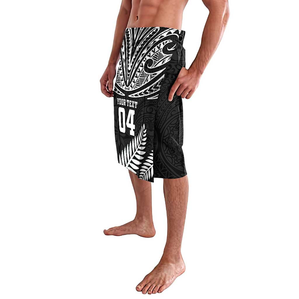 Custom New Zealand Rugby Lavalava Silver Fern Maori Pattern