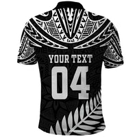 Custom New Zealand Rugby Polo Shirt Silver Fern Maori Pattern DT04 - Polynesian Pride