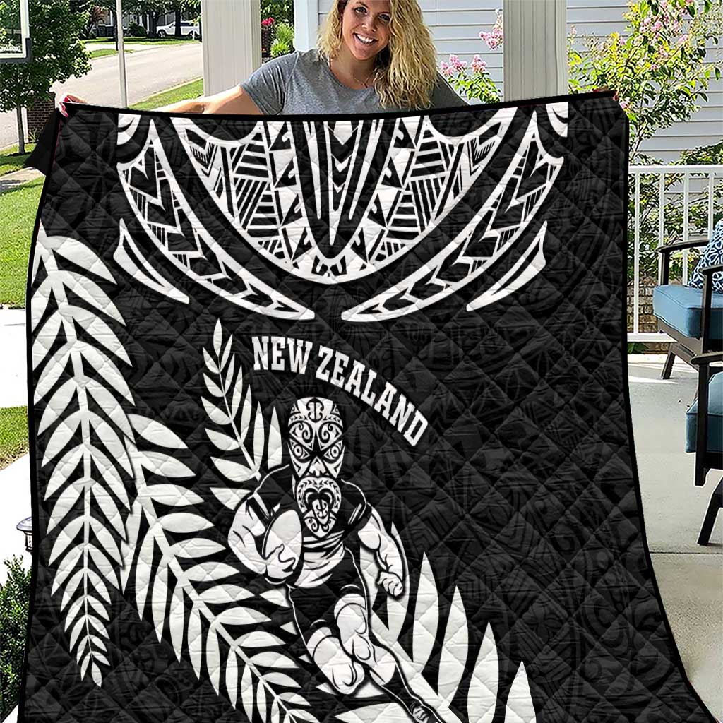 New Zealand Rugby Quilt Silver Fern Maori Pattern