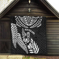 New Zealand Rugby Quilt Silver Fern Maori Pattern