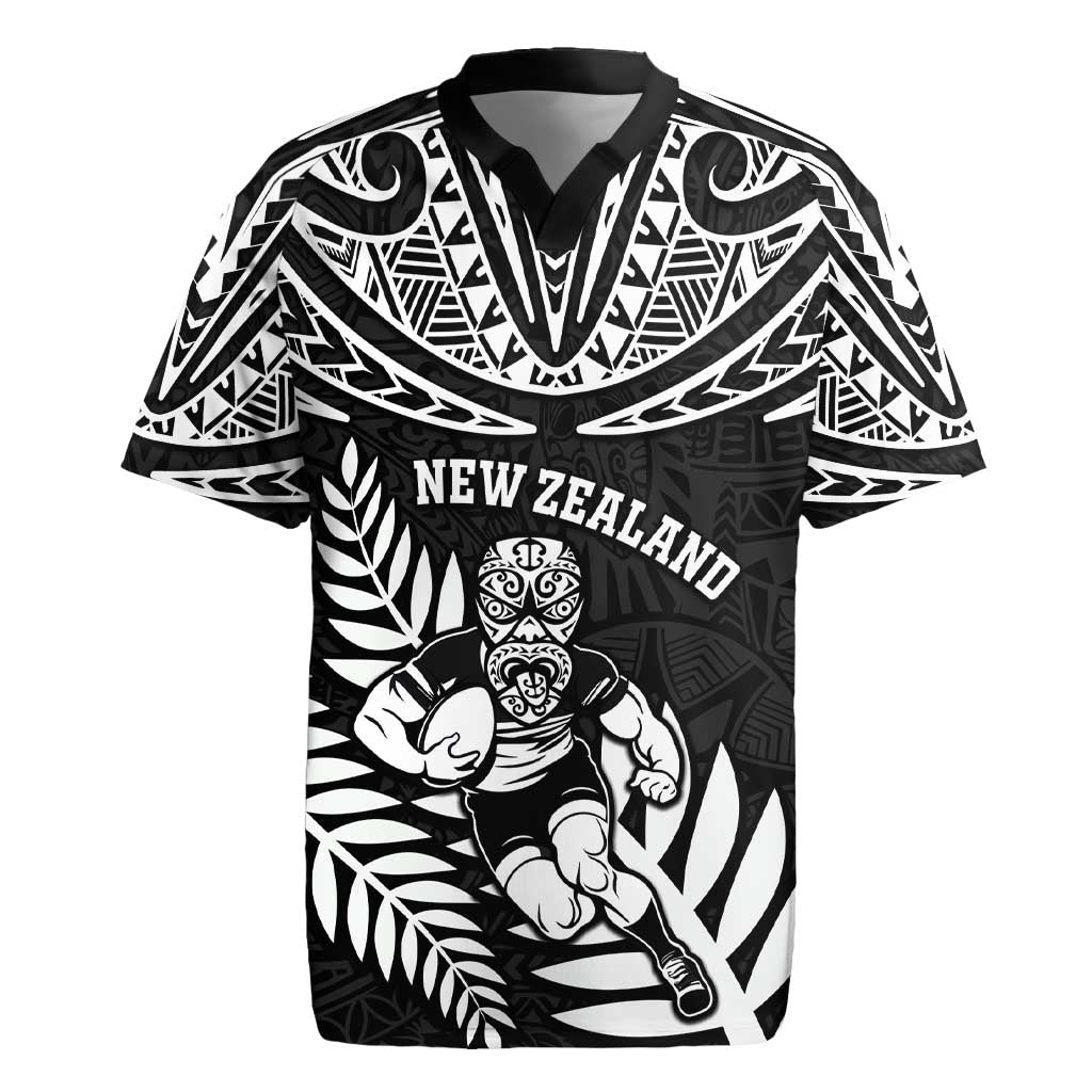 Custom New Zealand Rugby Rugby Jersey Silver Fern Maori Pattern