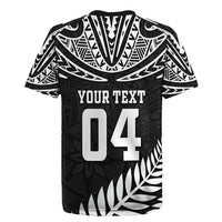 Custom New Zealand Rugby Rugby Jersey Silver Fern Maori Pattern