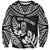 Custom New Zealand Rugby Sweatshirt Silver Fern Maori Pattern