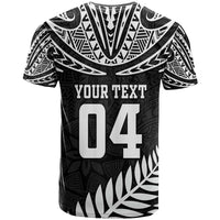 Custom New Zealand Rugby T Shirt Silver Fern Maori Pattern
