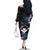 Personalised Hawaii Family Matching Off The Shoulder Long Sleeve Dress and Hawaiian Shirt Kanaka Maoli With Fish Hook