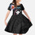 Personalised Hawaii Kid Short Sleeve Dress Kanaka Maoli With Fish Hook