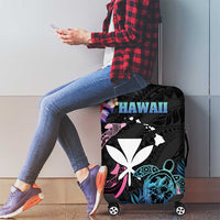 Hawaii Luggage Cover Kanaka Maoli With Fish Hook