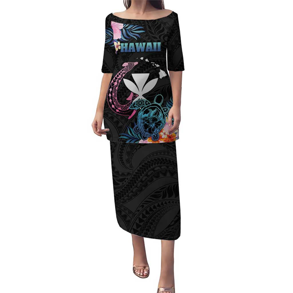 Personalised Hawaii Puletasi Kanaka Maoli With Fish Hook