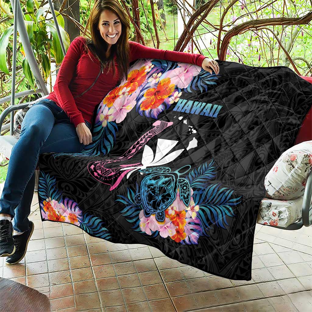 Hawaii Quilt Kanaka Maoli With Fish Hook