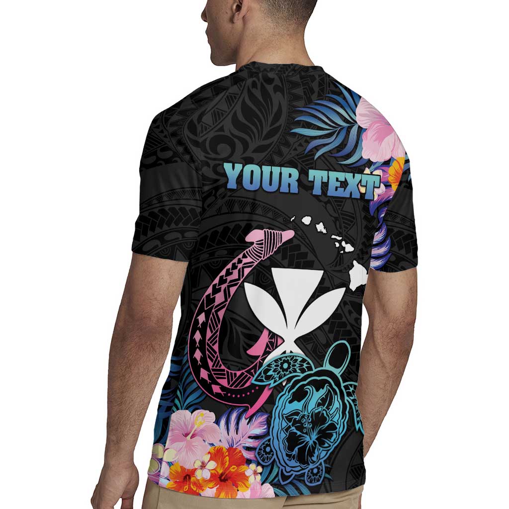 Personalised Hawaii Rugby Jersey Kanaka Maoli With Fish Hook