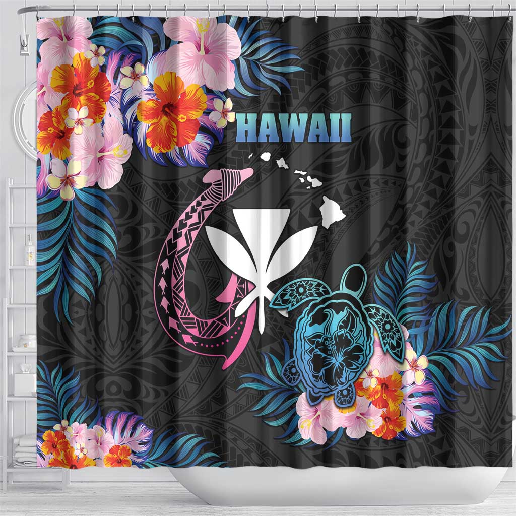 Hawaii Shower Curtain Kanaka Maoli With Fish Hook