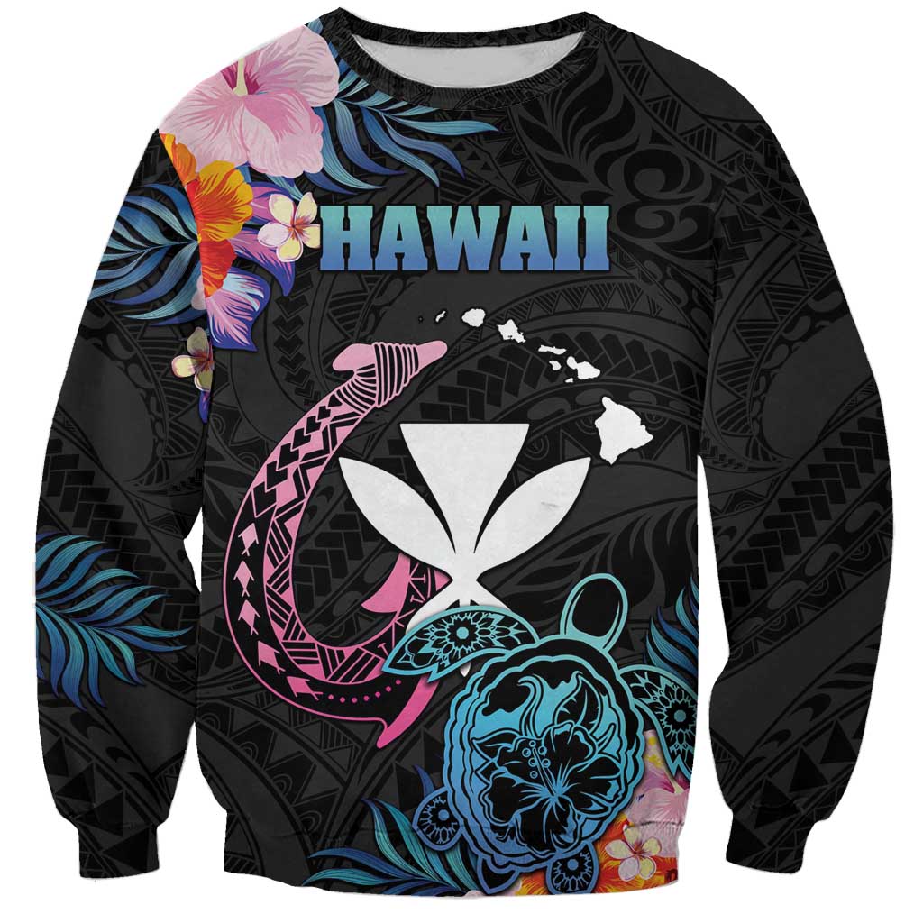 Personalised Hawaii Sweatshirt Kanaka Maoli With Fish Hook