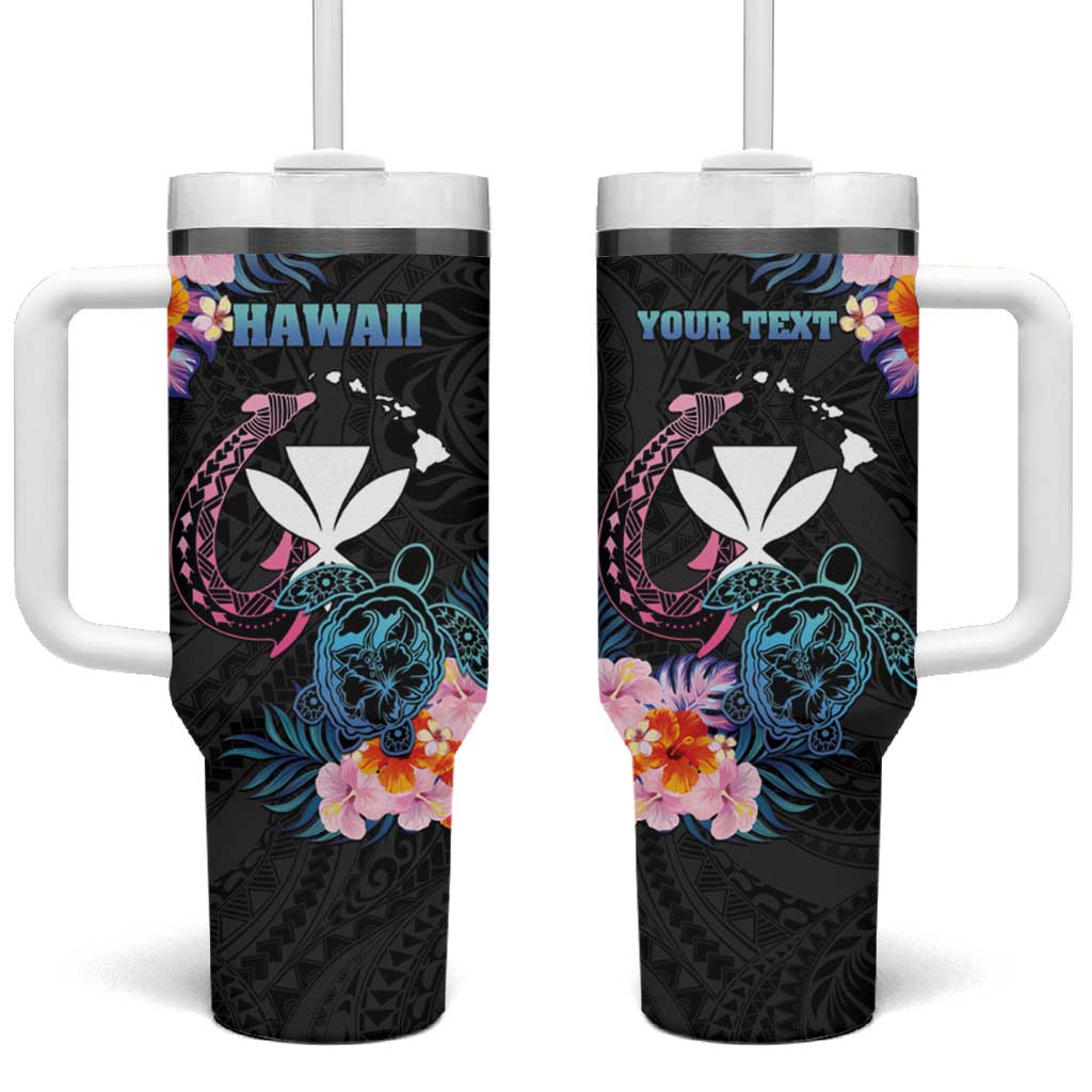 Personalised Hawaii Tumbler With Handle Kanaka Maoli With Fish Hook