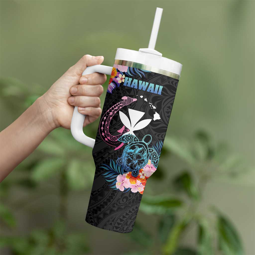 Personalised Hawaii Tumbler With Handle Kanaka Maoli With Fish Hook