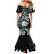 New Zealand Kiwi Bird Family Matching Mermaid Dress and Hawaiian Shirt Silver Fern Koru Paua Shell
