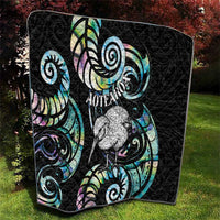 New Zealand Kiwi Bird Quilt Silver Fern Koru Paua Shell