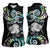 New Zealand Kiwi Bird Women Sleeveless Polo Shirt Silver Fern Koru Paua Shell