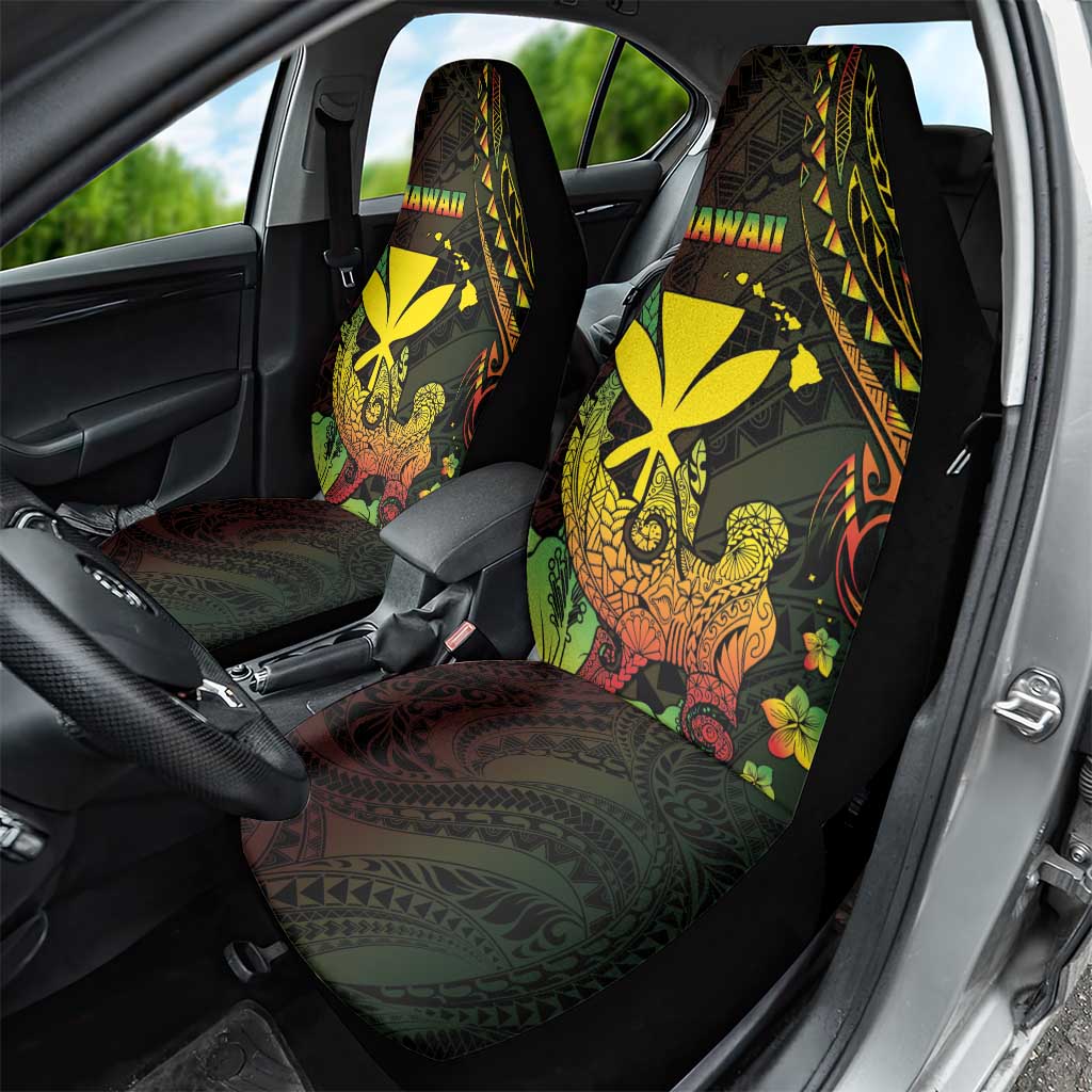 Hawaii Car Seat Cover Kanaka Maoli With Hammerhead Shark