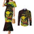 Personalised Hawaii Couples Matching Mermaid Dress and Long Sleeve Button Shirt Kanaka Maoli With Hammerhead Shark