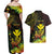 Personalised Hawaii Couples Matching Off Shoulder Maxi Dress and Hawaiian Shirt Kanaka Maoli With Hammerhead Shark