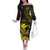 Personalised Hawaii Family Matching Off The Shoulder Long Sleeve Dress and Hawaiian Shirt Kanaka Maoli With Hammerhead Shark