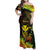 Personalised Hawaii Family Matching Off Shoulder Maxi Dress and Hawaiian Shirt Kanaka Maoli With Hammerhead Shark