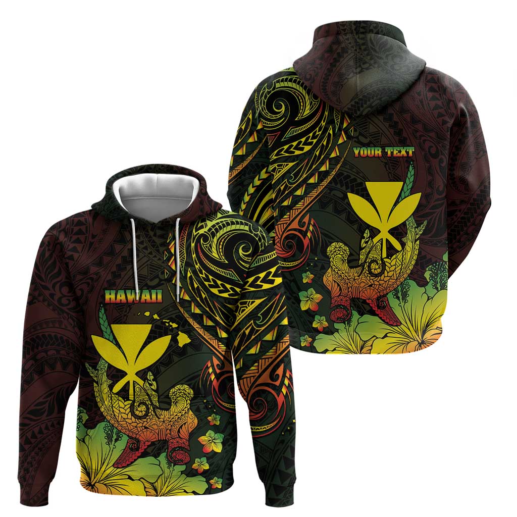 Personalised Hawaii Hoodie Kanaka Maoli With Hammerhead Shark