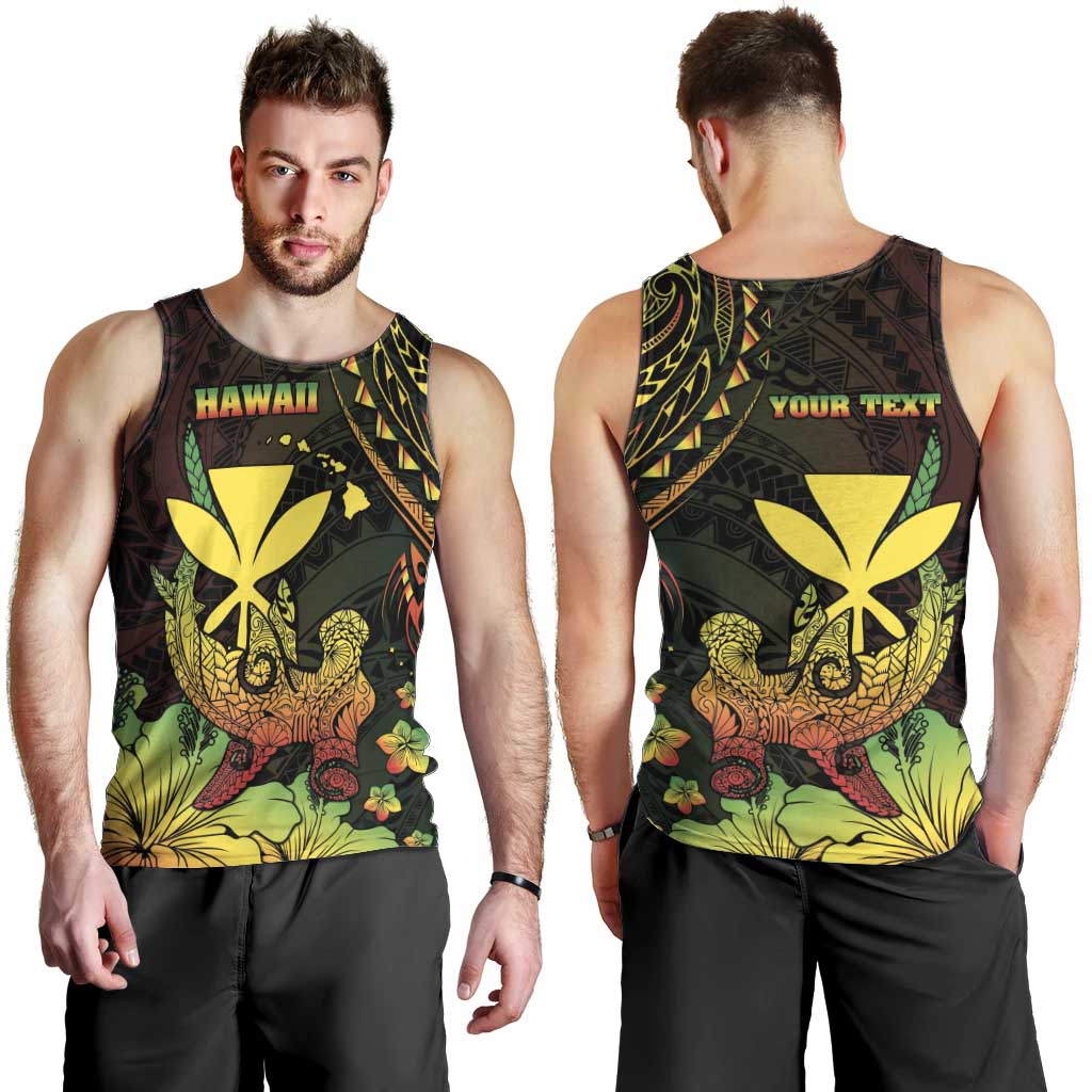 Personalised Hawaii Men Tank Top Kanaka Maoli With Hammerhead Shark