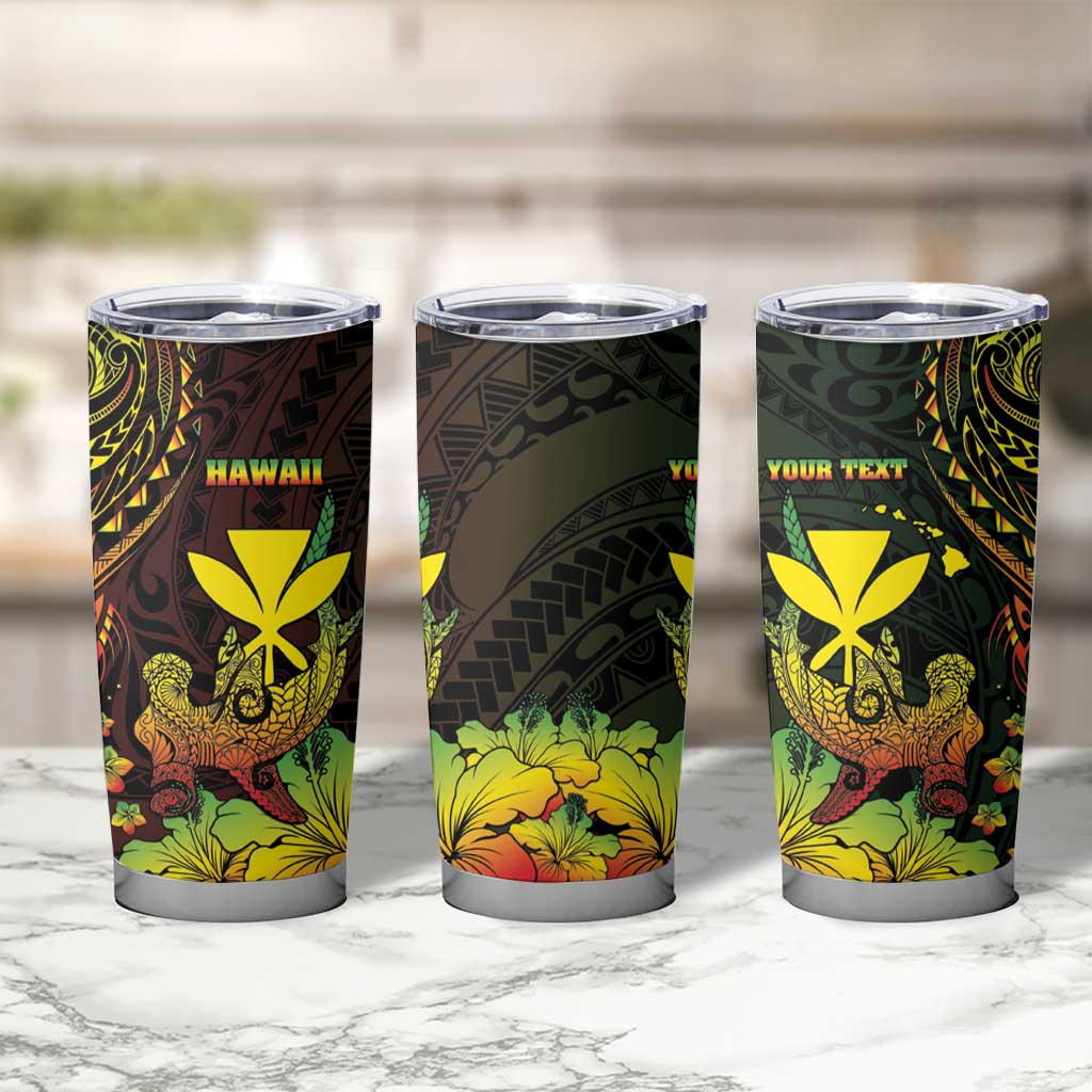 Personalised Hawaii Tumbler Cup Kanaka Maoli With Hammerhead Shark